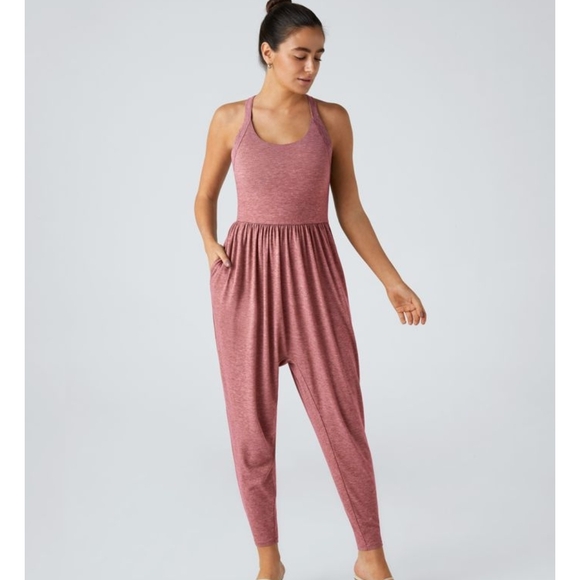 HALARA Pants - HALARA Sleeveless Jumpsuit in Mauve